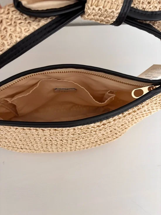 A NEW DAY Knot Handle Raffia Purse NWT - Picture 3 of 8